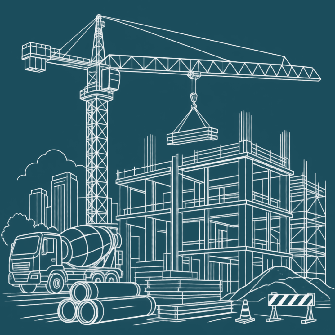 construccion fondo linea blanca cuadrado